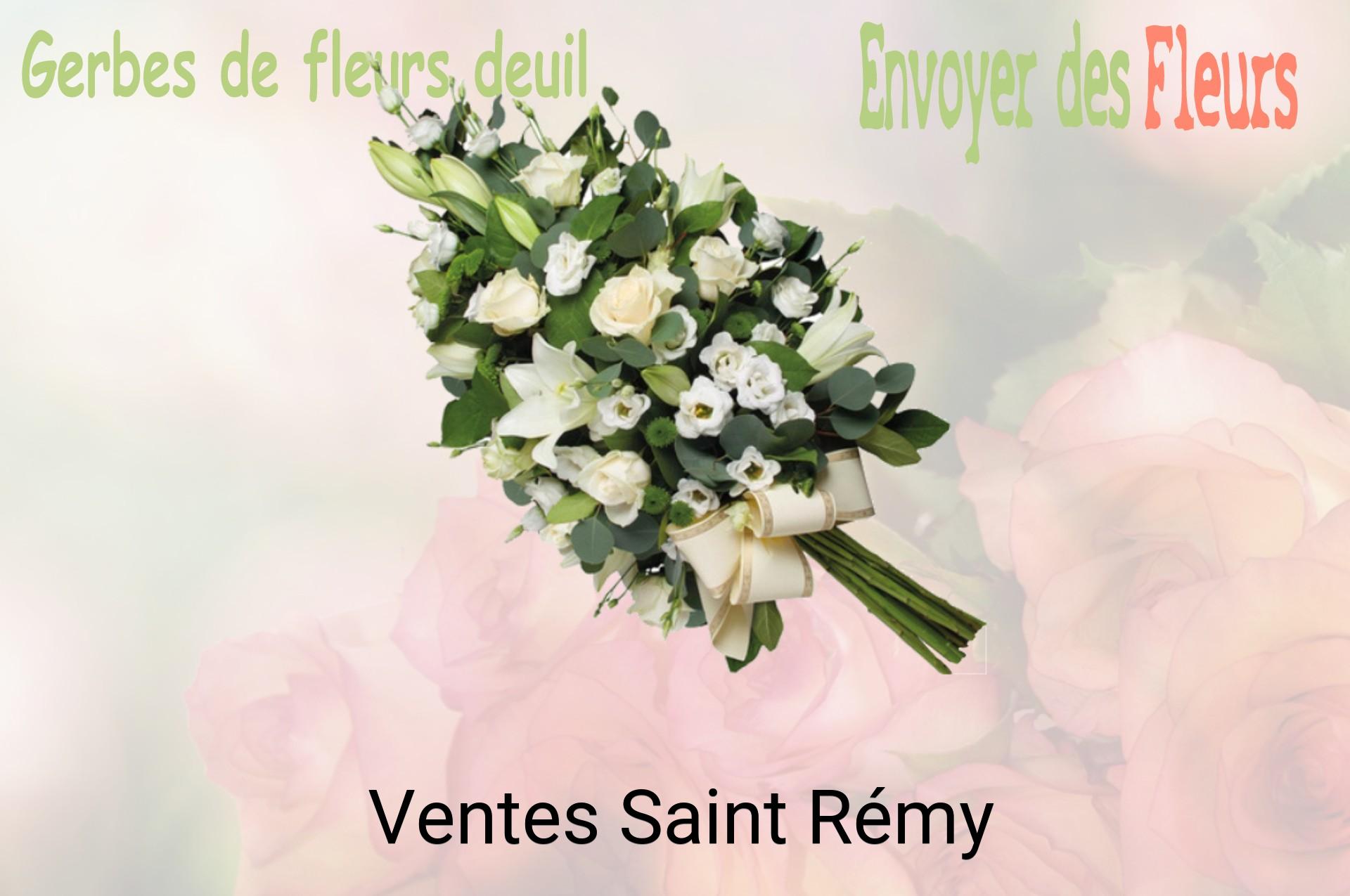 Gerbe de fleurs de deuil livrée à Ventes-Saint-Rémy